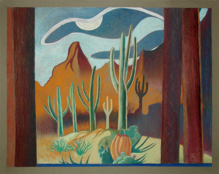 Desert Scene - soft pastel
